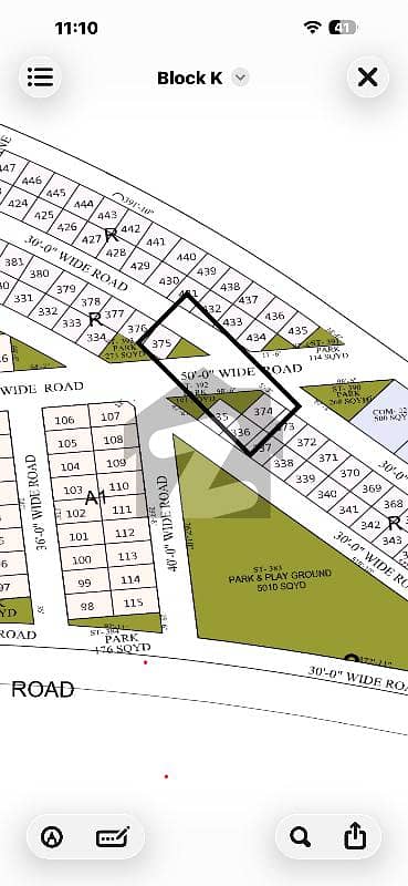 Naya Nazimabad Block K Corner Park Green Belt Plot For Sale