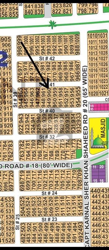 DHA Multan sector M 1 kanal residential plot near to Park, Masjid and commercial.