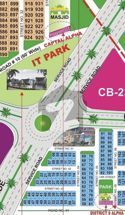 10 Marla Park Facing Plot In Sector C