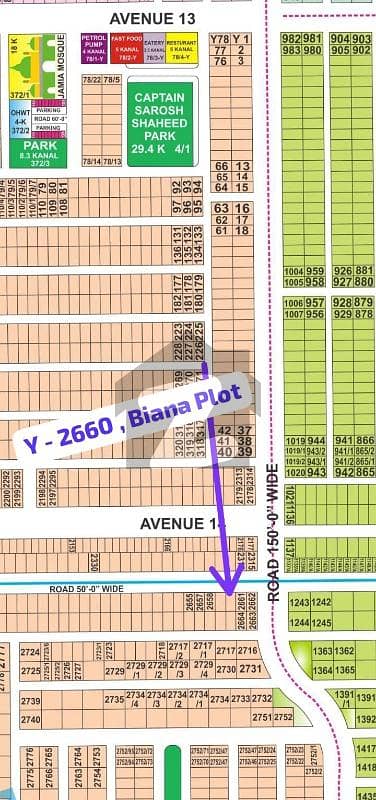 3rd Plot From 150ft Road Sial Estate Offers . Y - 2660 . Near McDonald's Y-Blok Sector Park Kanal Biana Plot For Sale.