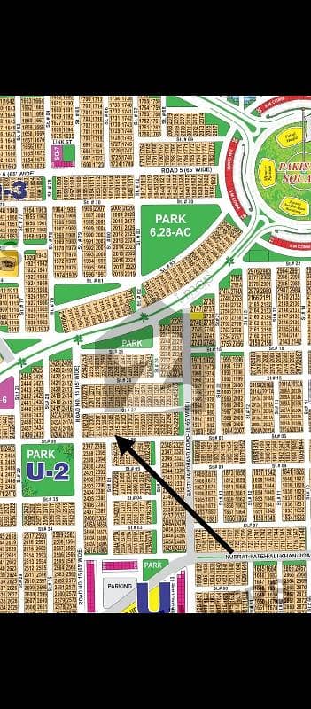 DHA Multan sector U 1 kanal residential plot near to park, Masjid and commercial.