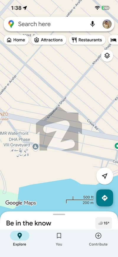 ڈی ایچ اے فیز 8 ڈی ایچ اے ڈیفینس,کراچی میں 1 کنال رہائشی پلاٹ 5.5 کروڑ میں برائے فروخت۔