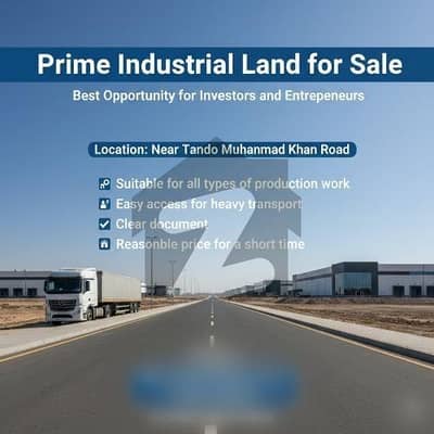 حیدر آباد - بدین روڈ حیدر آباد میں 2 کنال صنعتی زمین 2.15 کروڑ میں برائے فروخت۔