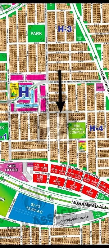 DHA Multan sector H 1 kanal corner residential plot near to park, Masjid and commercial.