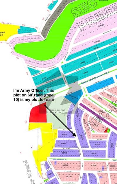 فضائیا هاوسنگ سکیم ترنول,اسلام آباد میں 12 مرلہ رہائشی پلاٹ 98.0 لاکھ میں برائے فروخت۔