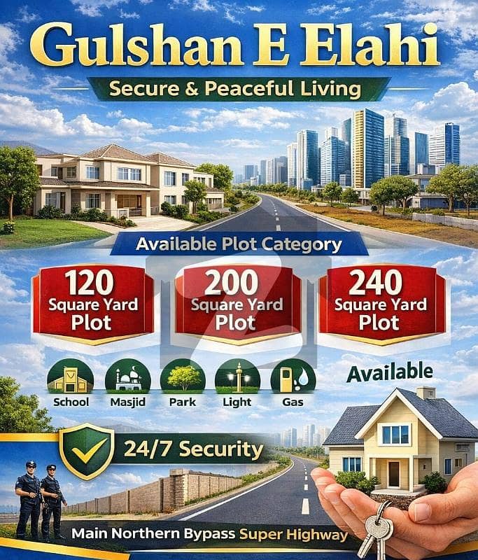 گلشن۔اے۔الہی سکیم 33,کراچی میں 5 مرلہ رہائشی پلاٹ 12.0 لاکھ میں برائے فروخت۔ گلشن۔اے۔الہی سکیم 33,کراچی میں 5 مرلہ رہائشی پلاٹ 12.0 لاکھ میں برائے فروخت۔