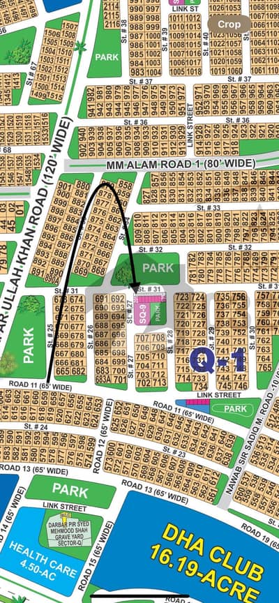 ڈی ایچ اے فیز 1 ۔ سیکٹر کیو ڈی ایچ اے فیز 1,ڈی ایچ اے ڈیفینس,ملتان میں 2 مرلہ کمرشل پلاٹ 1.0 کروڑ میں برائے فروخت۔