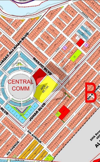 DHA phase 5 ISB SECTOR B kanal plot available for sale Highted location lavel solid land. .  Near to Main boulevard APS school & Park