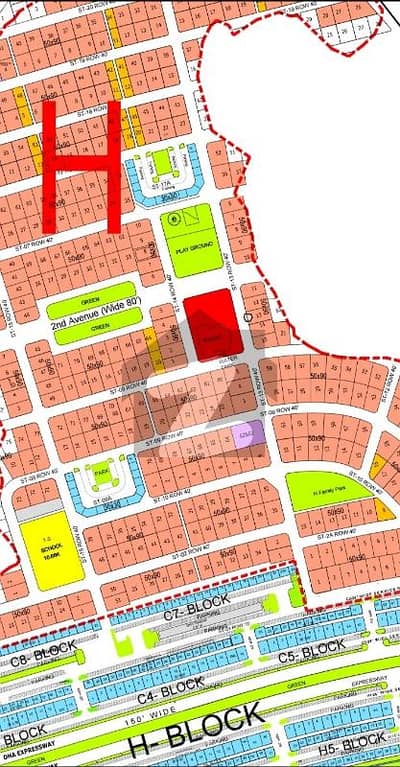 DHA phase 5 ISB SECTOR H  Kanal plot available for sale good location lavel solid land plot near to maint Gate.  Easy Access to DHA Expressway