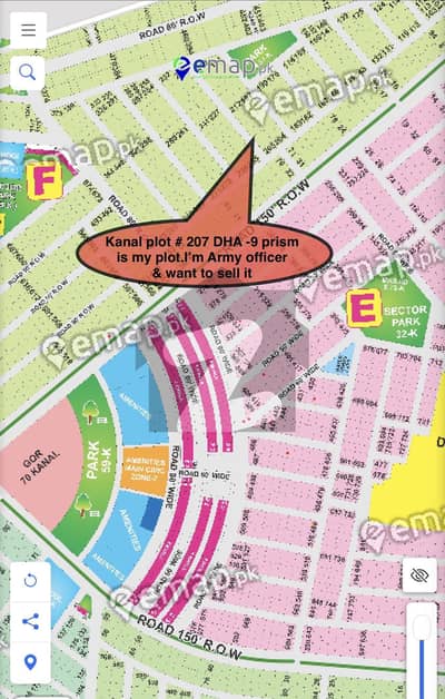 ڈی ایچ اے فیز9 پریزم - بلاک ایف ڈی ایچ اے فیز9 پریزم,ڈی ایچ اے ڈیفینس,لاہور میں 1 کنال رہائشی پلاٹ 2.95 کروڑ میں برائے فروخت۔