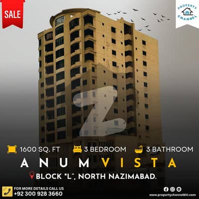 نارتھ ناظم آباد ۔ بلاک ایل نارتھ ناظم آباد,کراچی میں 3 کمروں کا 9 مرلہ فلیٹ 3.25 کروڑ میں برائے فروخت۔ نارتھ ناظم آباد ۔ بلاک ایل نارتھ ناظم آباد,کراچی میں 3 کمروں کا 9 مرلہ فلیٹ 3.25 کروڑ میں برائے فروخت۔