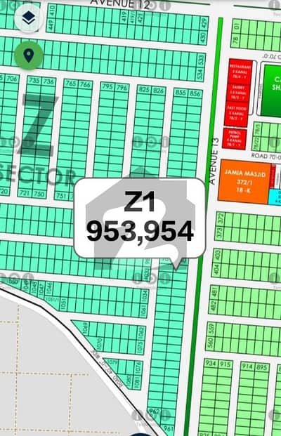 Plot 953,954-Z1 | 1 Kanal Pair Plot for sale in Dha Phase 7 | Opposite to McDonald's