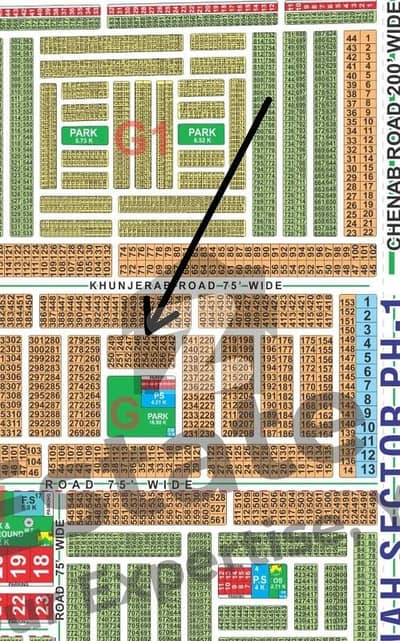 G block 1 kanal hot location plot for sale