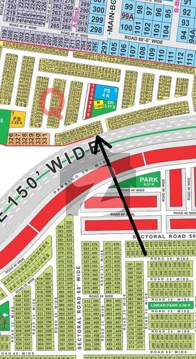 Q block 5 marla plot on 150ft pine aune road plot available