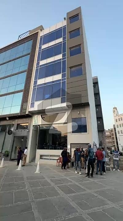 Prime & Hot Location Office Floors For Rent 100 yard Brand New Office Building On Main Khybn e Shaheen