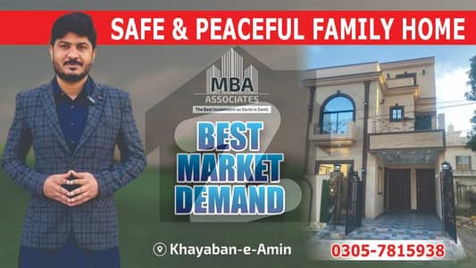 05 MARLA BRAND NEW DOUBLE STORY HOUSE IS AVAILABLE FOR SALE AT PRIME LOCATION IN KHAYABAN-E-AMIN L BLOCK