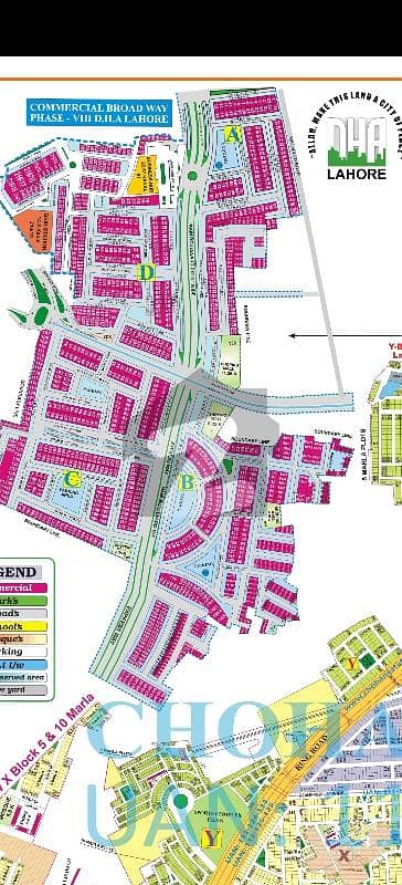 Cheapest Corner 8 Marla Plot Phase 8 Broadway Top Location For Sale In DHA Lahore.