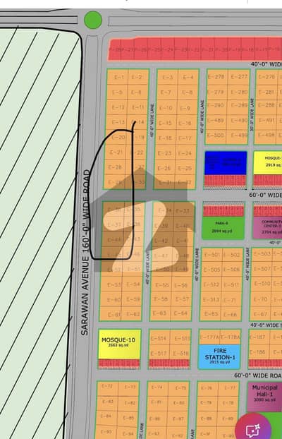 New Town 1000 Sqy Residential plot Sarawan Front