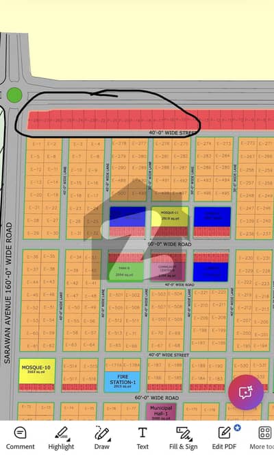 Pishukan avenue tow side open commercial 1000 sqyd
