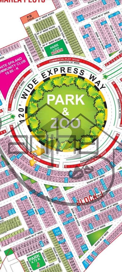 Prime Commercial Plots for Sale in Bahria Orchard Lahore J Block (Plots 76 & 77)