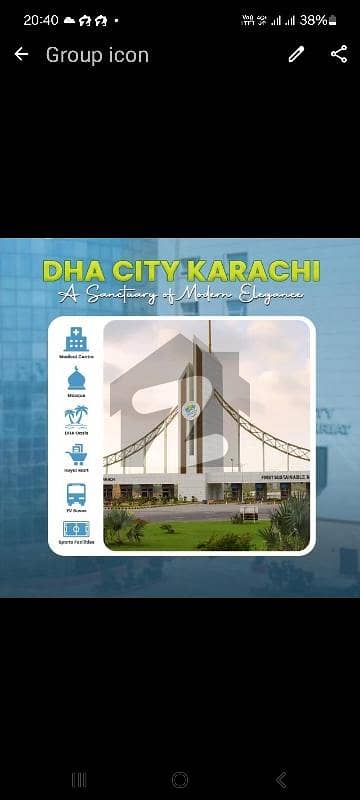 ڈی ایچ اے سٹی ۔ سیکٹر 2 بی ڈی ایچ اے سٹی - سیکٹر 2,ڈی ایچ اے سٹی کراچی,کراچی میں 1 کنال رہائشی پلاٹ 1.5 کروڑ میں برائے فروخت۔