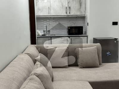 Super Luxury One-Bedroom Furnished Apartment With A Living Room And An Attached Washroom Is Available For Rent On The Bahria Enclave Main Entrance This Apartment Is Also Available On A Weekly Basis