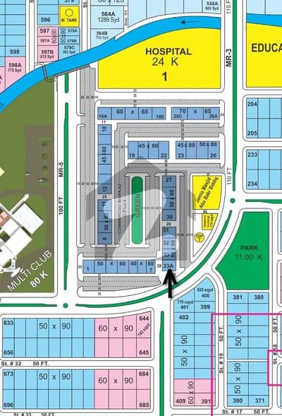ایم پی سی ایچ ایس - بلاک بی ایم پی سی ایچ ایس ۔ ملٹی گارڈنز,بی ۔ 17,اسلام آباد میں 13 مرلہ کمرشل پلاٹ 24.0 کروڑ میں برائے فروخت۔