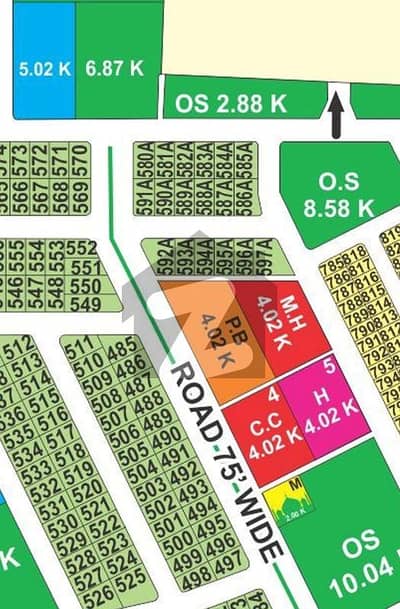 Facing Park 10 Marla Plot |5th Ballot |  BB Block