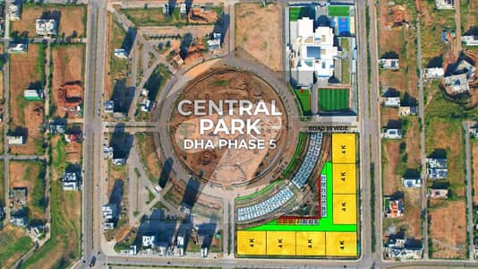 6 Marla Corner Central Park Facing Back On Johar Blvrd Commercial Plot Available For Sale