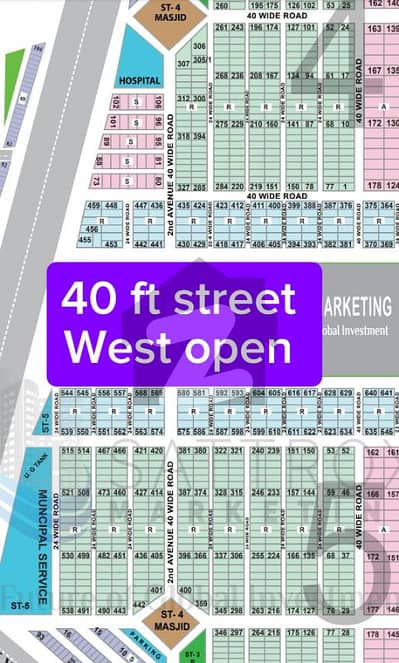 West Open+40 Ft Street