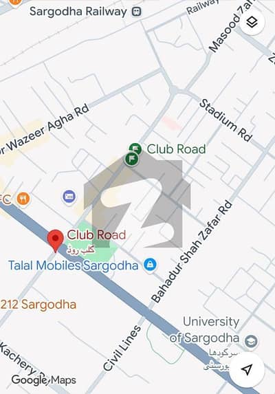 Commercial Plot For Sale ,Size 03 Kanal At Prime Location Of Club Road Sargodha.