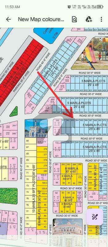 الرحمان گارڈن فیز 7 الرحمان گارڈن,لاہور میں 5 مرلہ رہائشی پلاٹ 38.5 لاکھ میں برائے فروخت۔