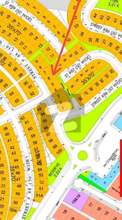 11 Marla Plot in DHA Phase 3 Seren City Sector B Plot No 6 Street No 88 Top Heighted Location Soild Land Developed Possession Plot Ready For Construction Reasonable Price Direct Deal with owner