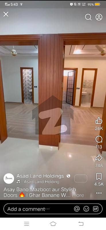 Wapda town 10 mrla brand new ist entry Upr portion available for rent