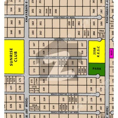 1000 Yard Plot For Sale On Beach Street 2 DHA Phase 8 Zone D