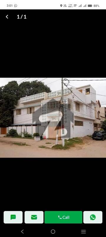 Beautiful House North Karachi Sector 11A, 240sq, Corner, Double Story, 100 Gas Extra Land Park Faiz For Sale.