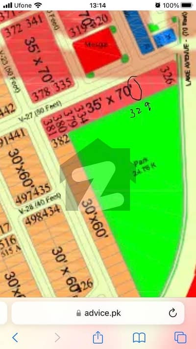 گلبرگ ریزیڈنشیا گلبرگ,اسلام آباد میں 10 مرلہ رہائشی پلاٹ 1.4 کروڑ میں برائے فروخت۔