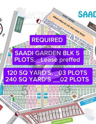 Residential Plot For sale In Saadi Garden - Block 5