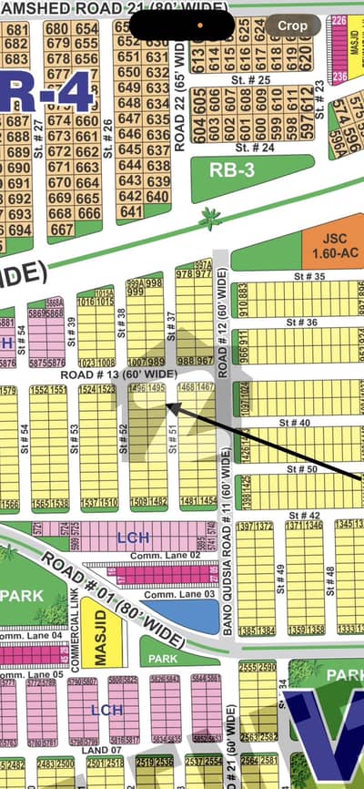 8 Marla Residential Possession Plot Near Park Available for Sale in DHA Multan Sector V