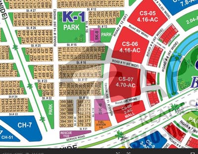 Prime 1 Kanal Plot CORNER PARK Facing 150 ft road in Sector K near , Masjid & Main Road DHA Multan PHASE 1.