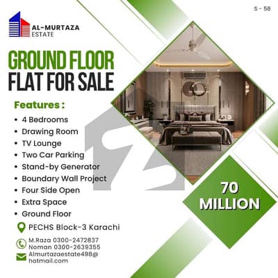 Ground Floor Flat For Sale in PECHS Block-3