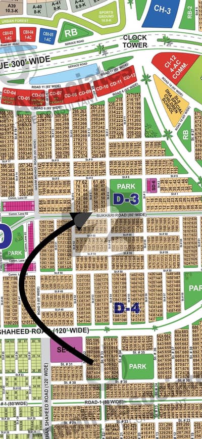 Corner 80'Ft Road Prime Location Plot Near To park Available for sale in DHA Multan