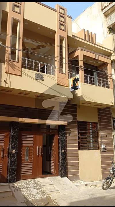 LUXURIOUS Brand New 120 Sq-Yards G+1 West Open 30 Feet Wide Road House Available For Sale In Sector R Gulshan-e-Maymar Karachi
