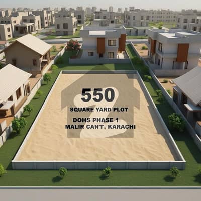 Prime Residential Plot 550 Sq. Yds | DOHS Phase 1, Malir Cantt, For Sale