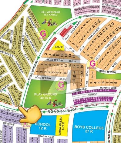 7 Marla Corner Plot 3 Side Open