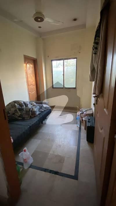 One bed Flat for Sale , Second floor, Two Washrooms, kitchen, Separate Electricity and Gas meters installed, WASA supply for Water. white wash done , Excellent Ventilation , Parking plot adjacent