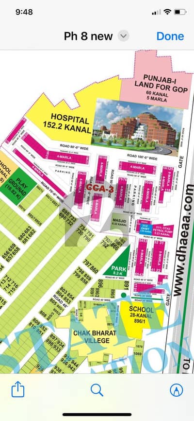PHASE 8 CCA3 COMMERCIAL PLOT FOR SALE CORNER PRIME LOCATION HUGE PARKING ON 60FT ROAD VERY SOON POSSESSION