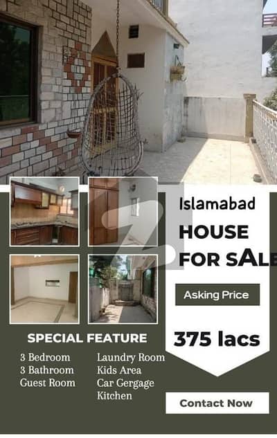 آئی ۔ 10/2 آئی ۔ 10,اسلام آباد میں 3 کمروں کا 6 مرلہ مکان 3.5 کروڑ میں برائے فروخت۔