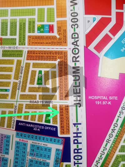Instant Back To 300 Feet Jehlam Road On Ground Most Near To Possession Hottest Location All Dues Clear