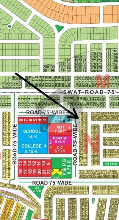 N block 5 marla on 75ft road and facing commercial available